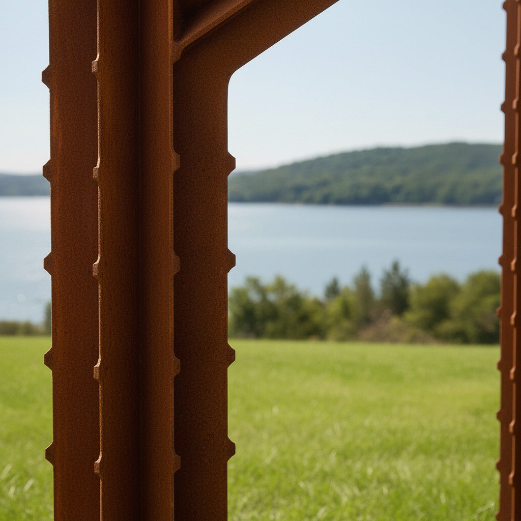 4-Piece Handmade Rustic Metal Cactus Sculpture Set (74"–14")