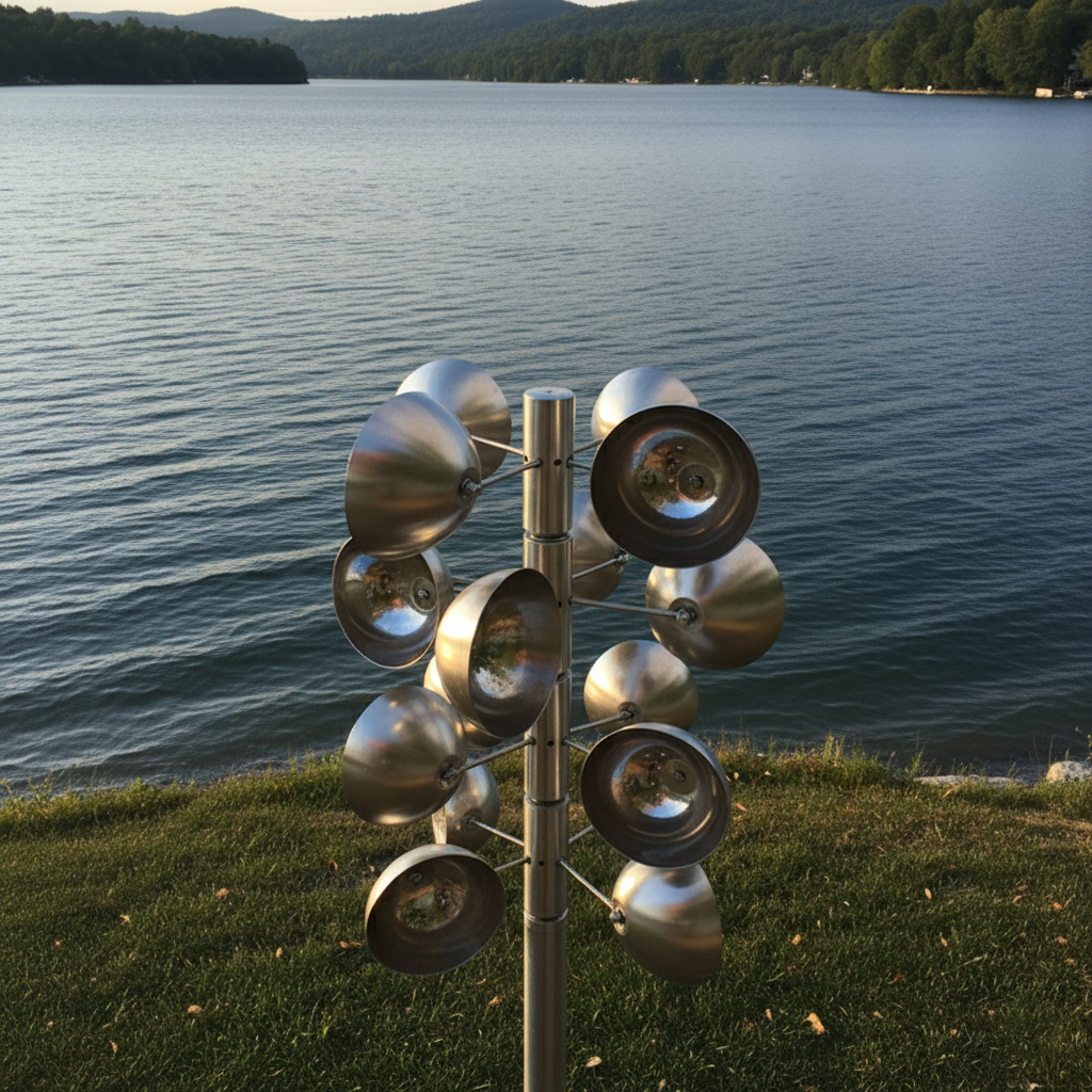 62.7" Handmade Abstract Interlocking Rings Metal Garden Sculpture