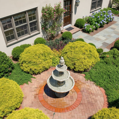 Majestic 80" 4-Tier Stone-Look Outdoor Garden Fountain