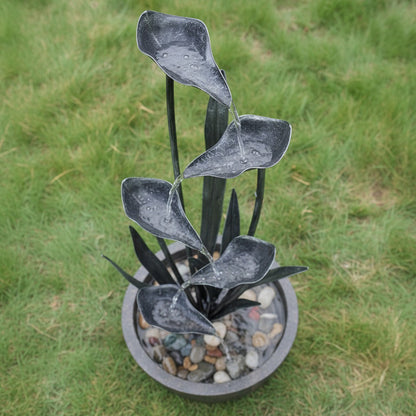 62" Handmade Leafy Multi-Tier Outdoor Water Fountain