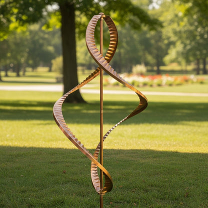 74" Handcrafted Copper Dual-Direction Garden Wind Spinner