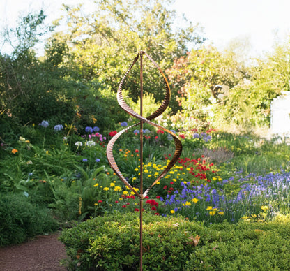 74" Handcrafted Copper Dual-Direction Garden Wind Spinner