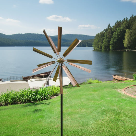 74" Copper-Finished Dual-Direction Handmade Wind Spinner