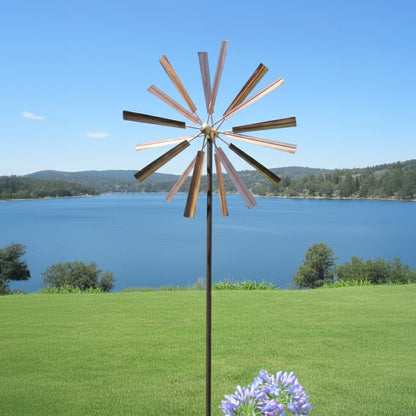 74" Copper-Finished Dual-Direction Handmade Wind Spinner