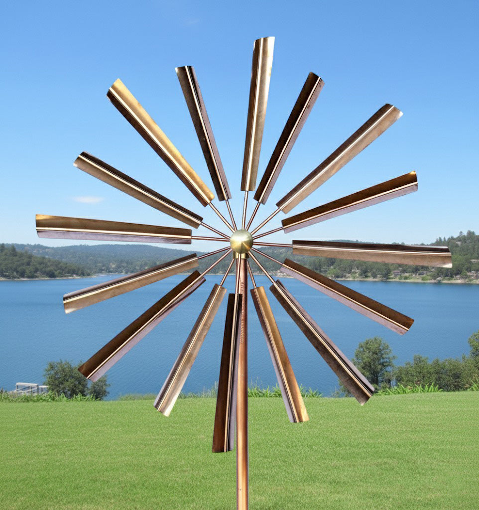 74" Copper-Finished Dual-Direction Handmade Wind Spinner