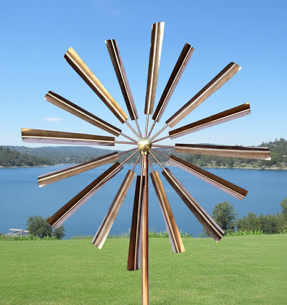 74" Copper-Finished Dual-Direction Handmade Wind Spinner