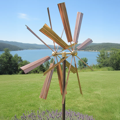 74" Copper-Finished Dual-Direction Handmade Wind Spinner