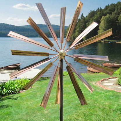 74" Copper-Finished Dual-Direction Handmade Wind Spinner