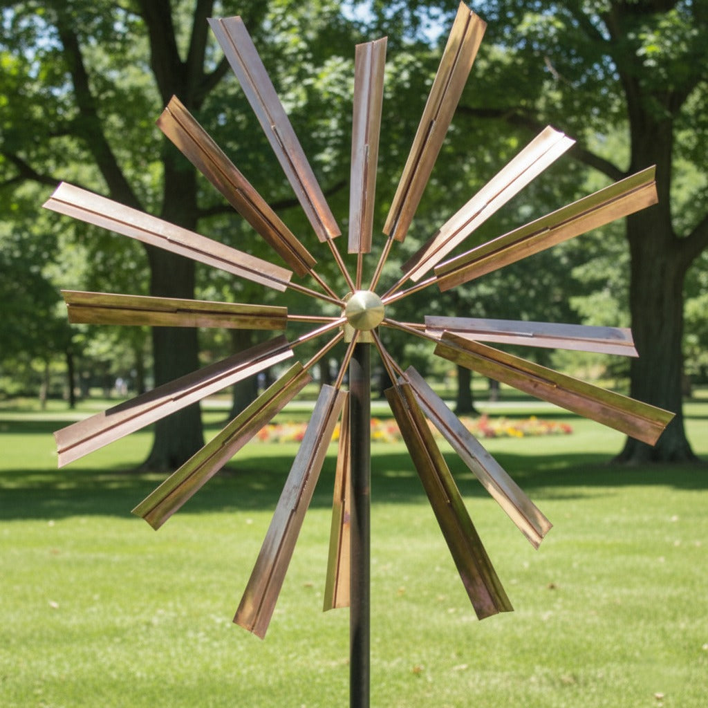 74" Copper-Finished Dual-Direction Handmade Wind Spinner