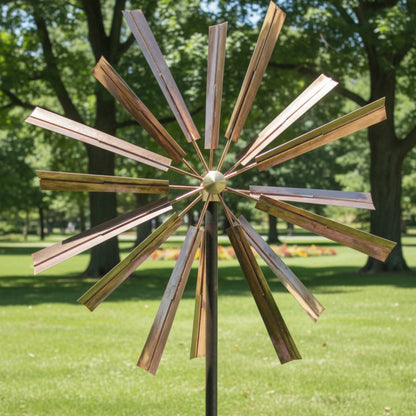 74" Copper-Finished Dual-Direction Handmade Wind Spinner