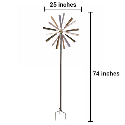74" Copper-Finished Dual-Direction Handmade Wind Spinner