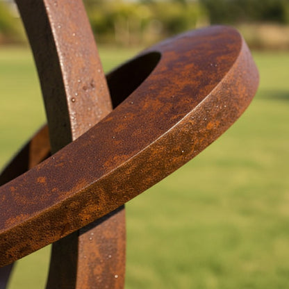 81" Handmade Abstract Rustic Metal Outdoor Garden Sculpture