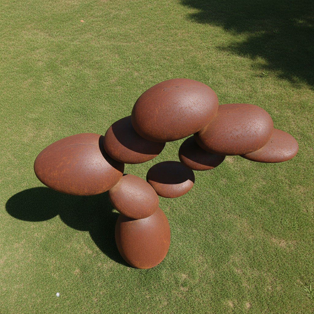 93" Handmade Large Rustic Metal Garden Sculpture