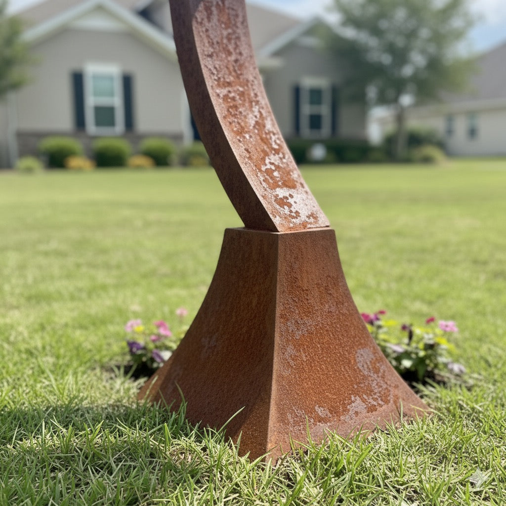 68" Handmade Modern Abstract Rustic Metal Garden Sculpture