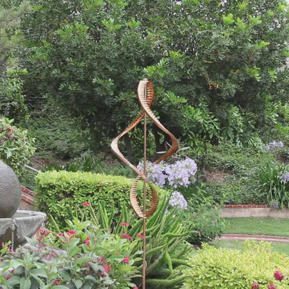 74" Handcrafted Copper Dual-Direction Garden Wind Spinner