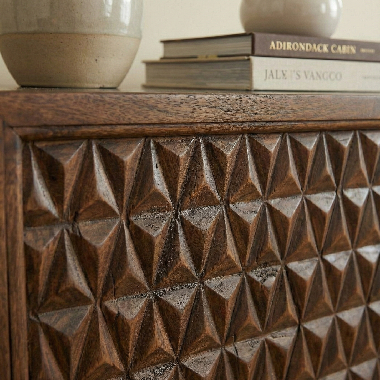 Handcrafted Solid Black Walnut Sideboard – Minimalist & Modern Storage Cabinet