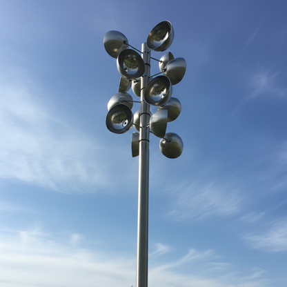 62.7" Handmade Abstract Interlocking Rings Metal Garden Sculpture