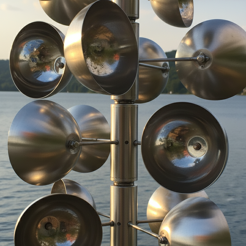 62.7" Handmade Abstract Interlocking Rings Metal Garden Sculpture