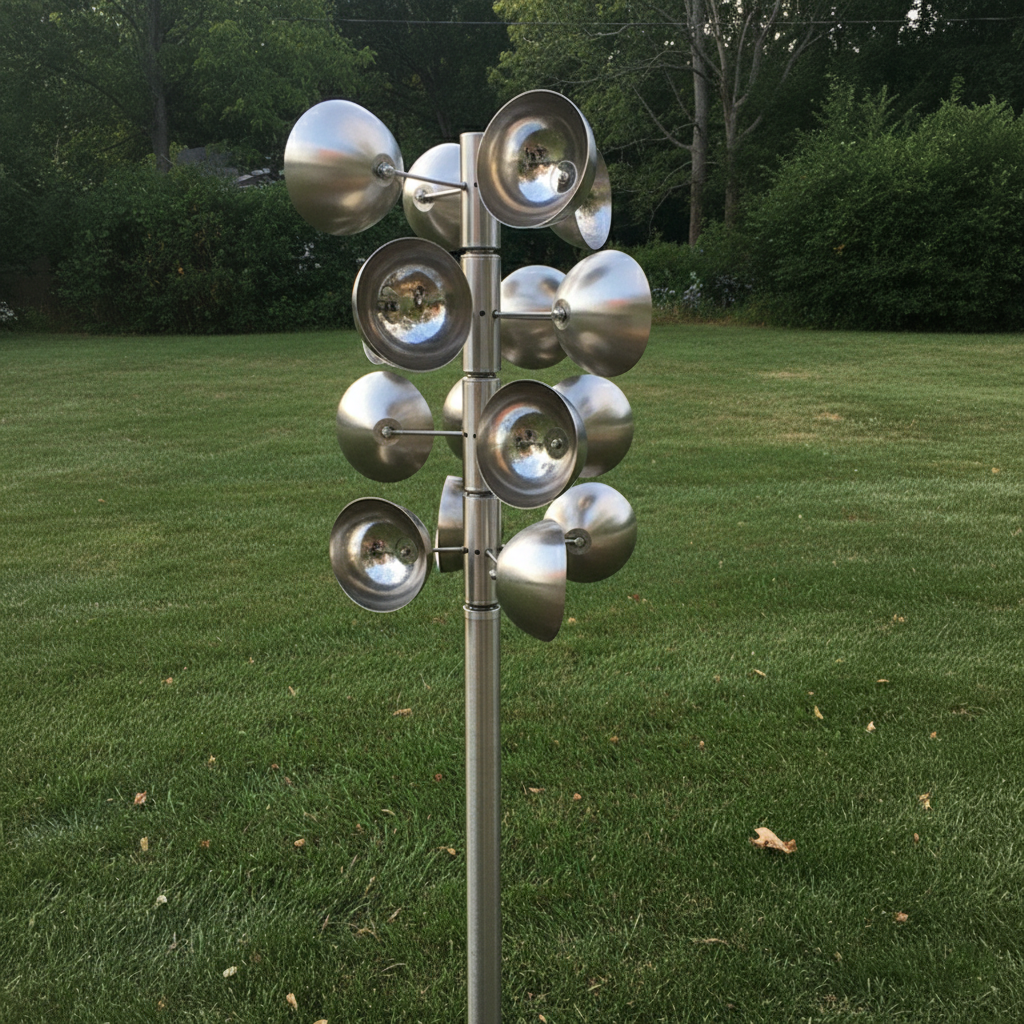 62.7" Handmade Abstract Interlocking Rings Metal Garden Sculpture